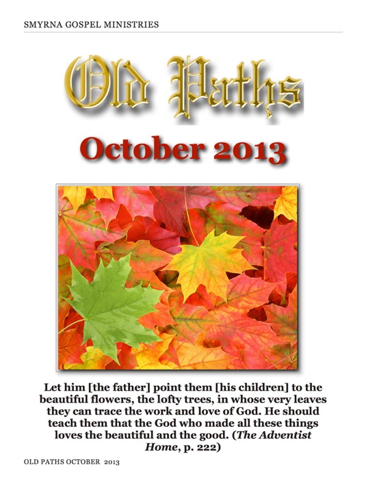 Old Paths October 2013