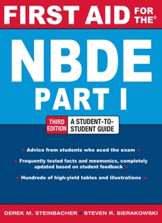 First Aid for the NBDE Part 1, Third Edition by Derek M. Steinbacher & Steven R. Sierakowski