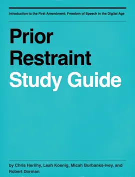 Read: Book Prior Restraint Study Guide