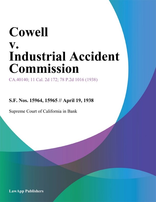 Cowell v. Industrial Accident Commission
