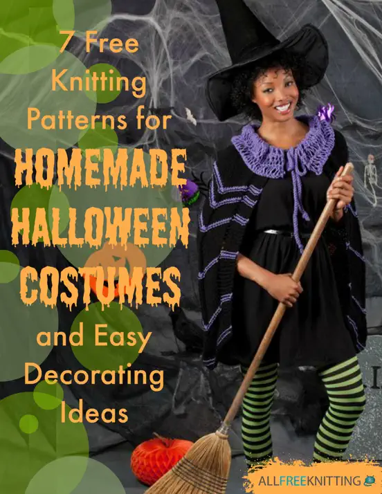 7 Free Knitting Patterns for Homemade Halloween Costumes and Easy Decorating ideas