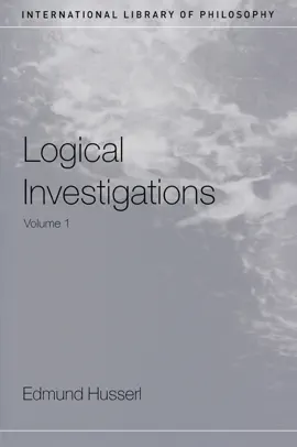 Read: Logical Investigations Volume 1 Book
