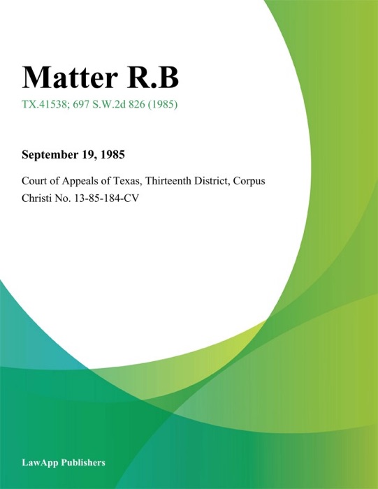 Matter R.B