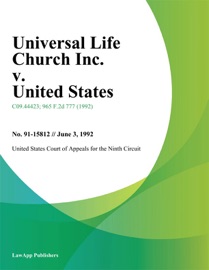 Universal Life Church Inc. v. United States - United States Court of Appeals for the Ninth Circuit