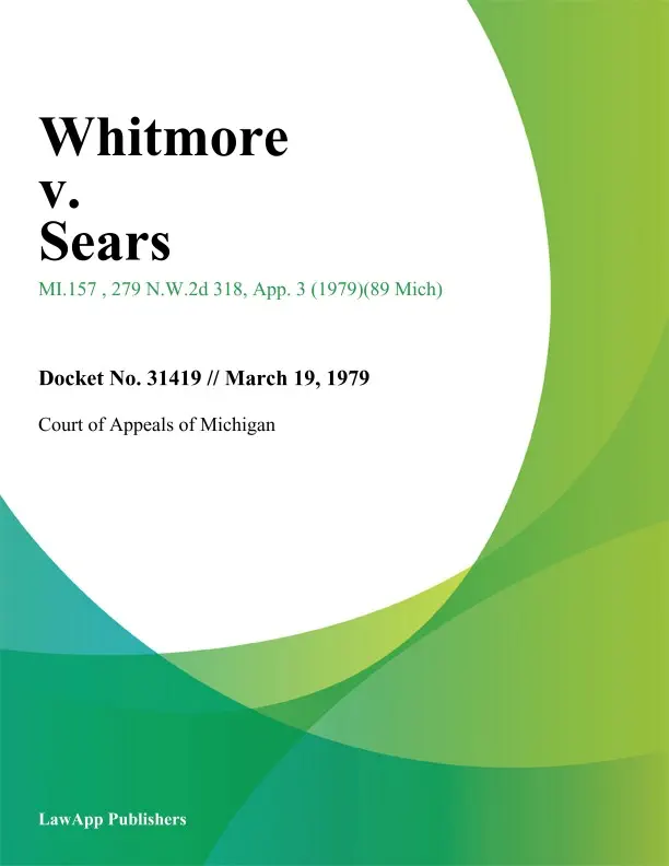 Whitmore v. Sears
