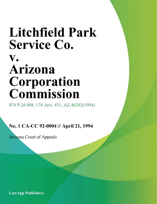 Litchfield Park Service Co. v. Arizona Corporation Commission