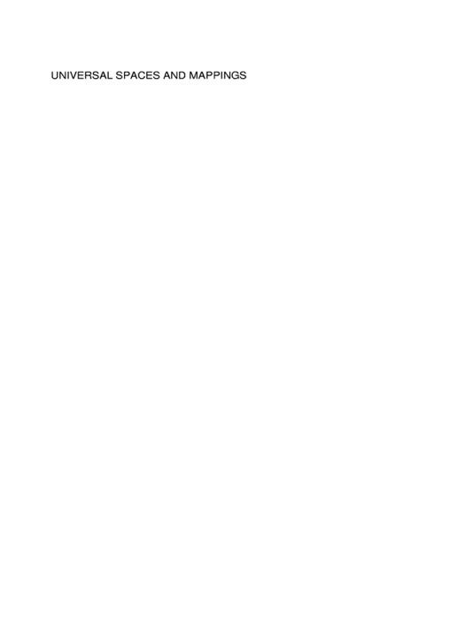 Universal Spaces and Mappings (Enhanced Edition)