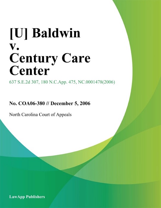 Baldwin v. Century Care Center