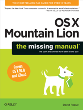 OS X Mountain Lion: The Missing Manual - David Pogue Cover Art