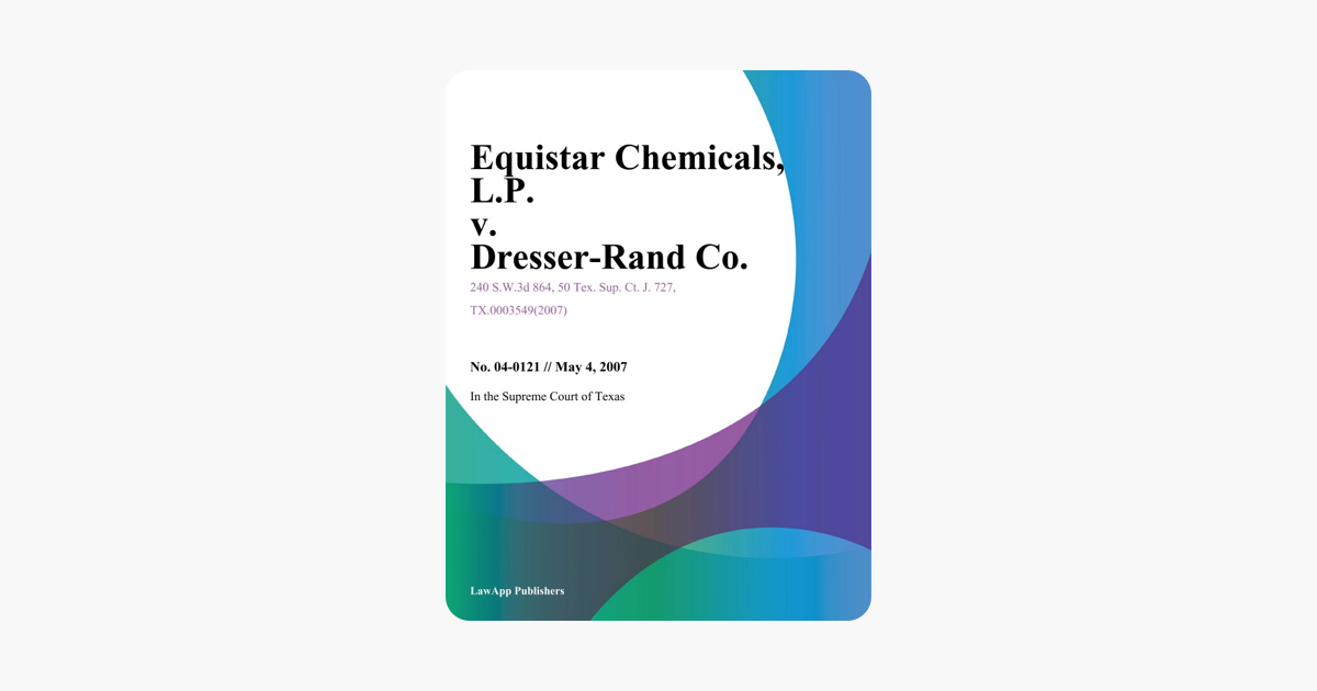 Equistar Chemicals L P V Dresser Rand Co On Apple Books