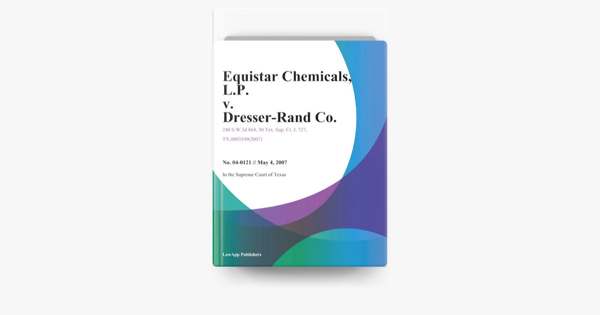 Equistar Chemicals L P V Dresser Rand Co On Apple Books