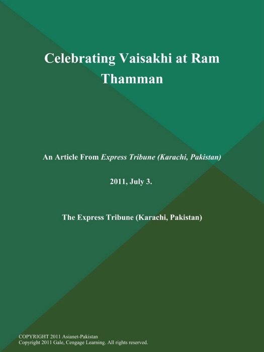 Celebrating Vaisakhi at Ram Thamman