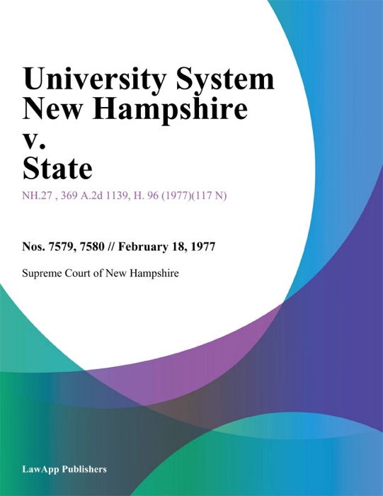 University System New Hampshire v. State