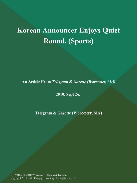 Korean Announcer Enjoys Quiet Round (Sports)