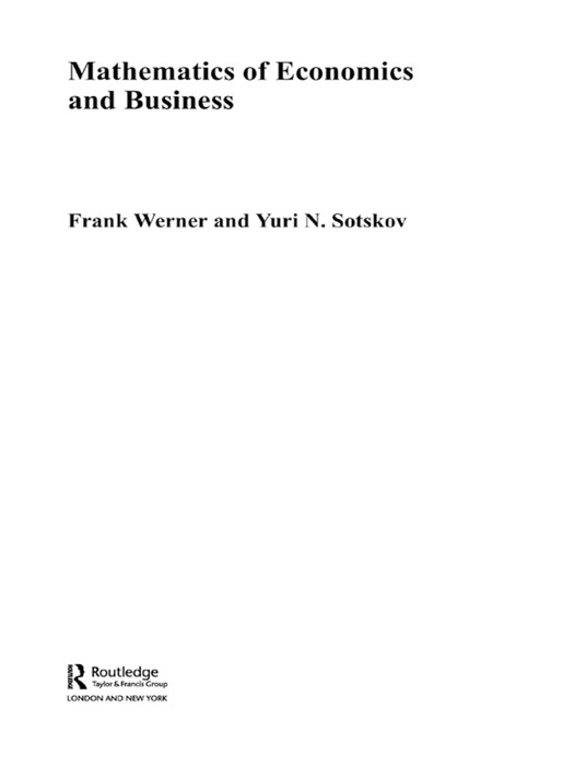 Mathematics of Economics and Business