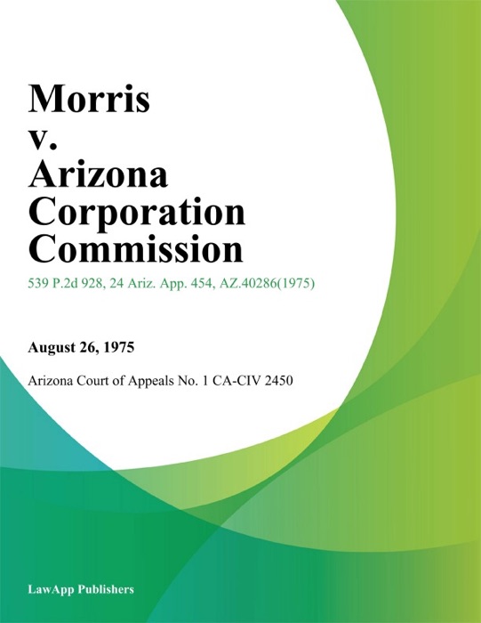 Morris v. Arizona Corporation Commission