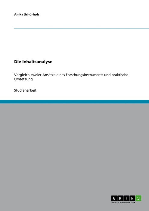 Die Inhaltsanalyse