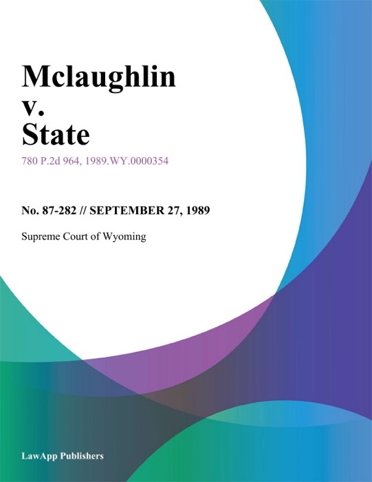 Mclaughlin v. State