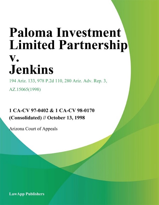 Paloma Investment Limited Partnership V. Jenkins