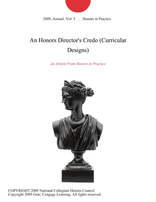 An Honors Director's Credo (Curricular Designs)
