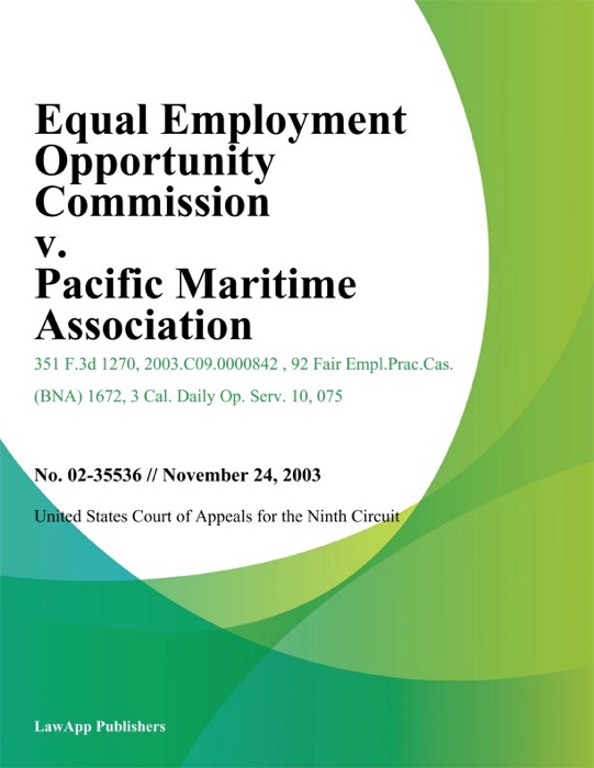 Equal Employment Opportunity Commission v. Pacific Maritime Association
