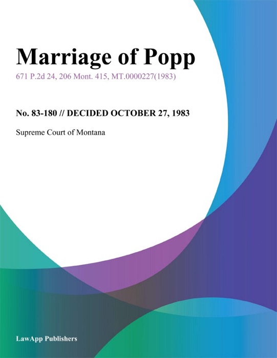 Marriage of Popp