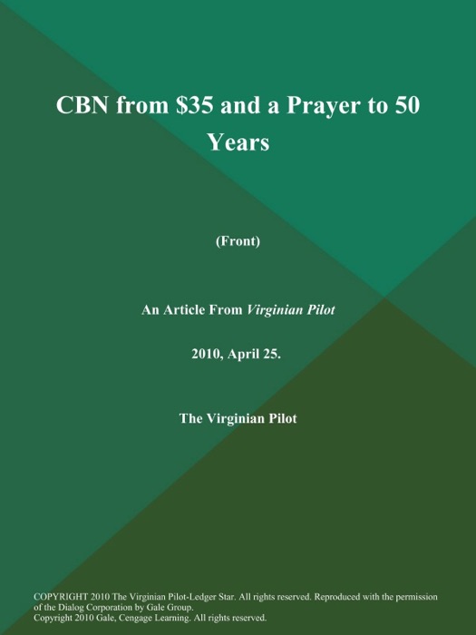 CBN from $35 and a Prayer to 50 Years (Front)