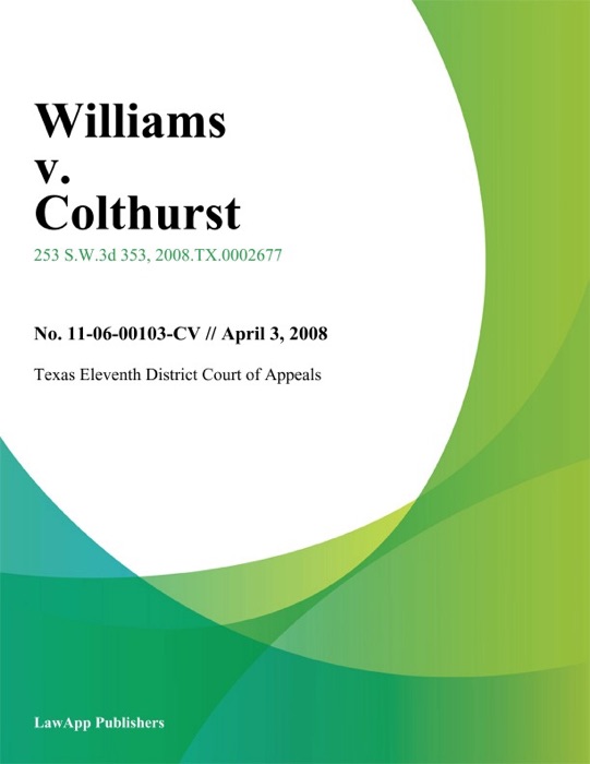 Williams v. Colthurst