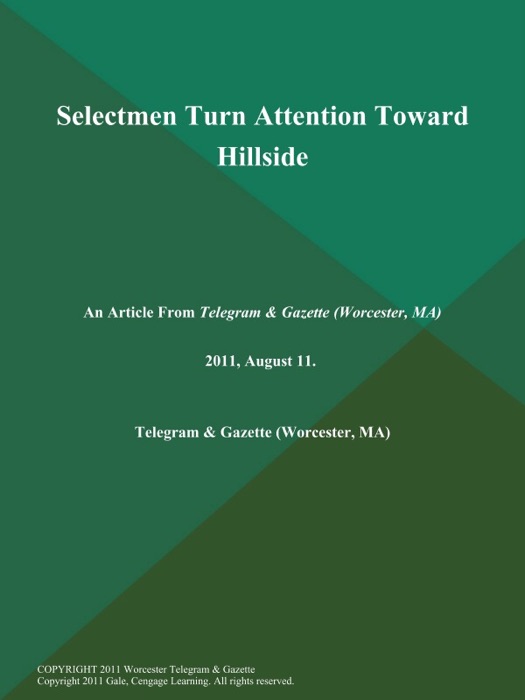 Selectmen Turn Attention Toward Hillside
