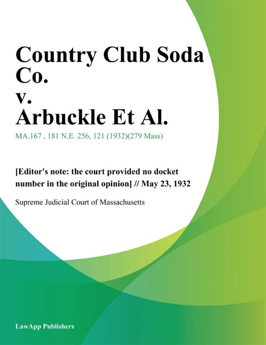 Country Club Soda Co. v. Arbuckle Et Al.