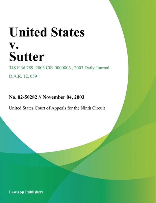 United States V. Sutter