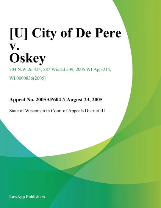 City of De Pere v. Oskey