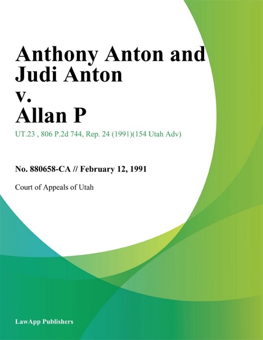Anthony Anton and Judi Anton v. Allan P.