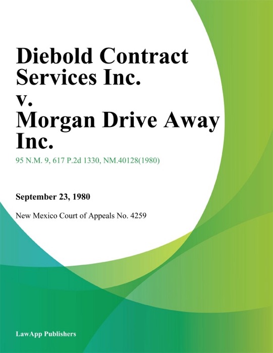 Diebold Contract Services Inc. v. Morgan Drive Away Inc.