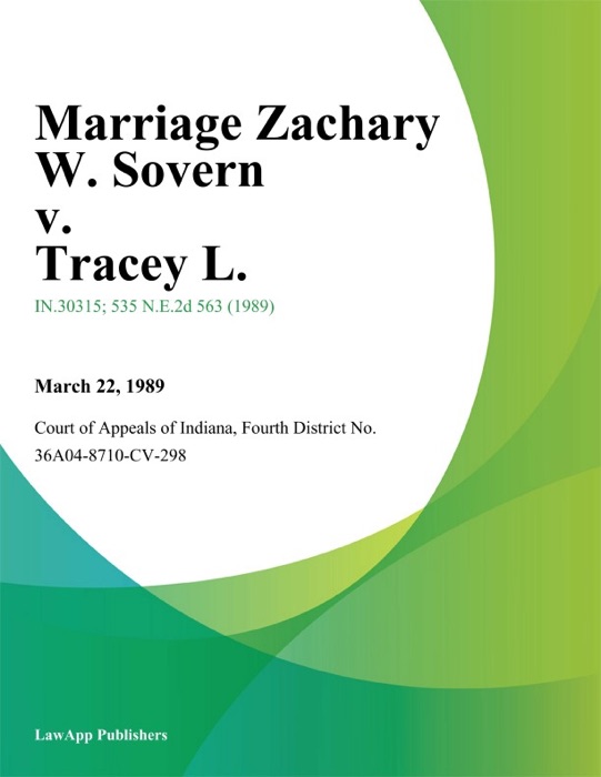 Marriage Zachary W. Sovern v. Tracey L.