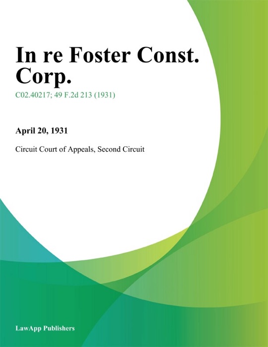 In re Foster Const. Corp.