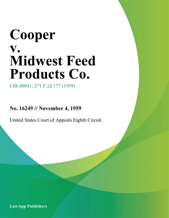 Cooper v. Midwest Feed Products Co.