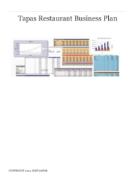 Tapas Restaurant Business Plan