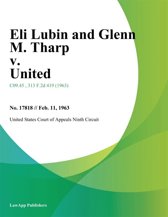 Eli Lubin and Glenn M. Tharp v. United