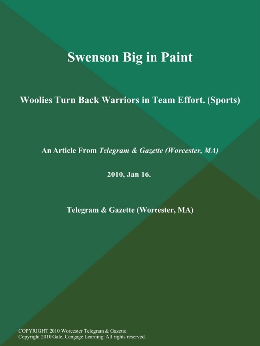 Swenson Big in Paint; Woolies Turn Back Warriors in Team Effort (Sports)