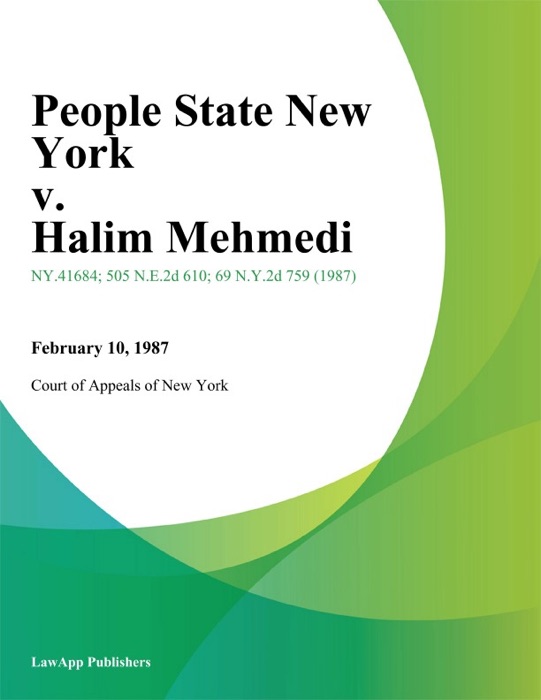 People State New York v. Halim Mehmedi