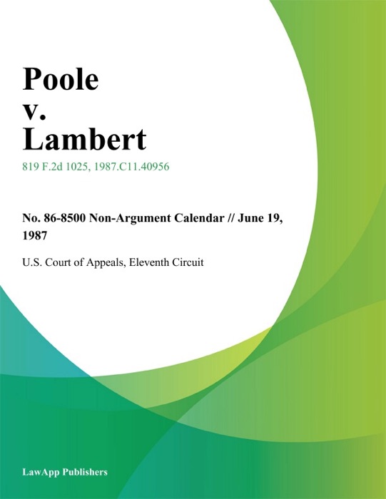 Poole v. Lambert