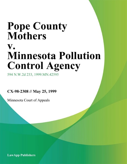 Pope County Mothers v. Minnesota Pollution Control Agency