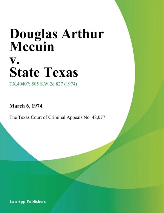 Douglas Arthur Mccuin v. State Texas