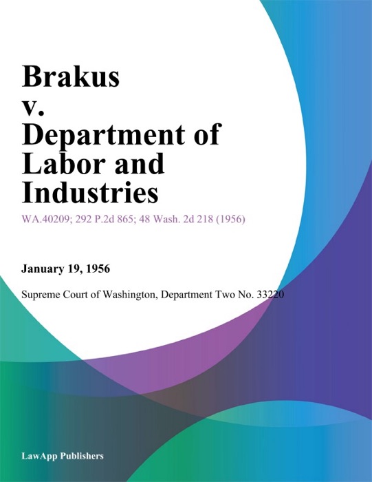 Brakus v. Department of Labor And Industries