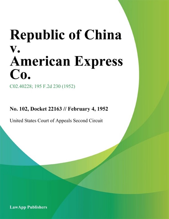 Republic of China v. American Express Co.