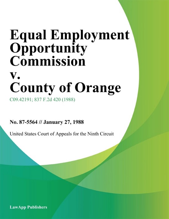 Equal Employment Opportunity Commission v. County of Orange