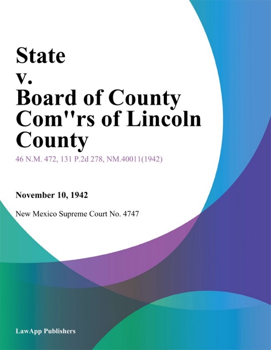 State v. Board of County Comrs of Lincoln County