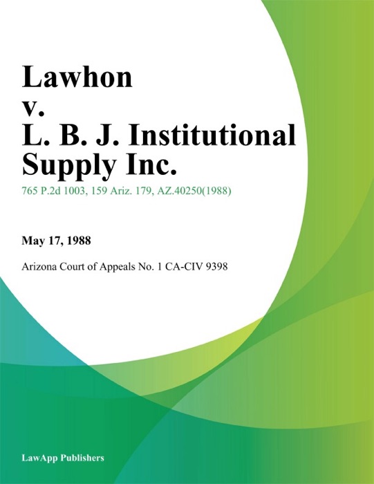 Lawhon V. L. B. J. Institutional Supply Inc.