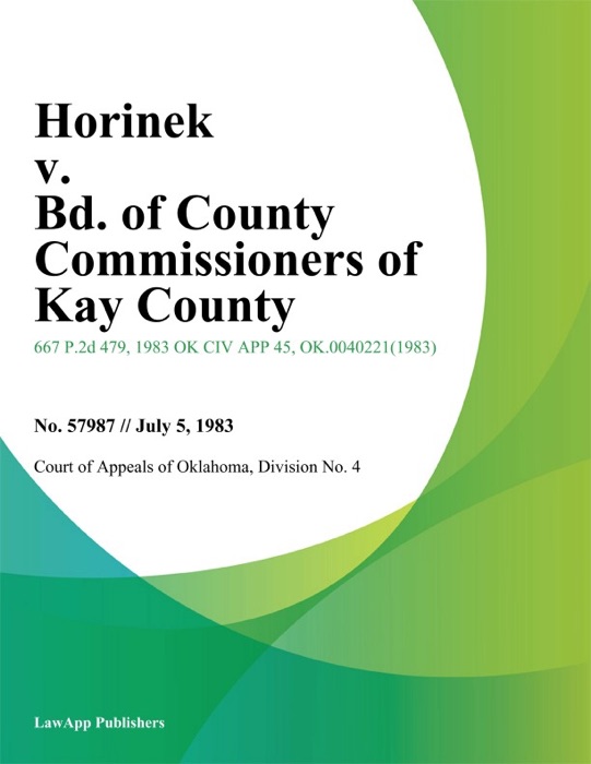 Horinek v. Bd. of County Commissioners of Kay County